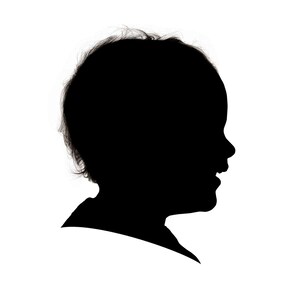Art de portrait de silhouette personnalisé. Bébé, enfant en bas âge, enfants, adulte. Fête des mères ou fête des pères. Anniversaire, anniversaire, cadeau de Noël.
