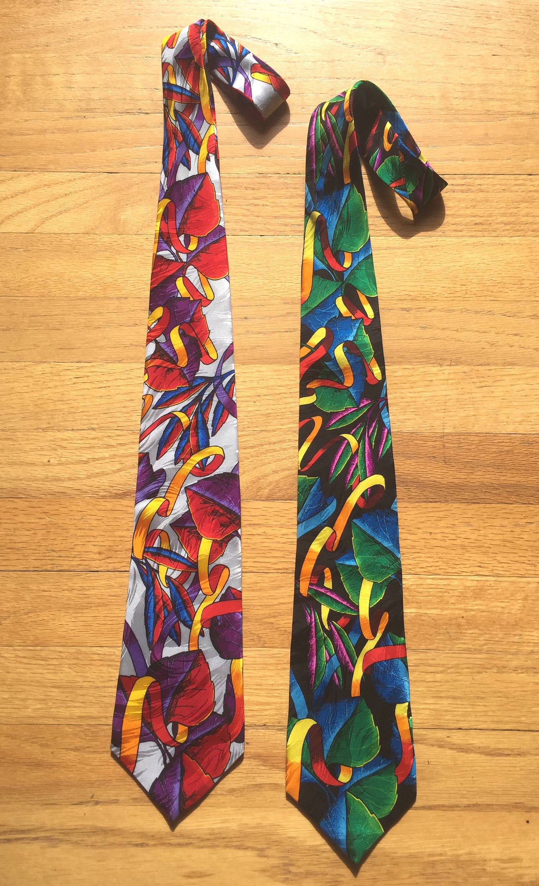 Rush Limbaugh Vintage Silk Ties Matching Set Aspen Leaves With