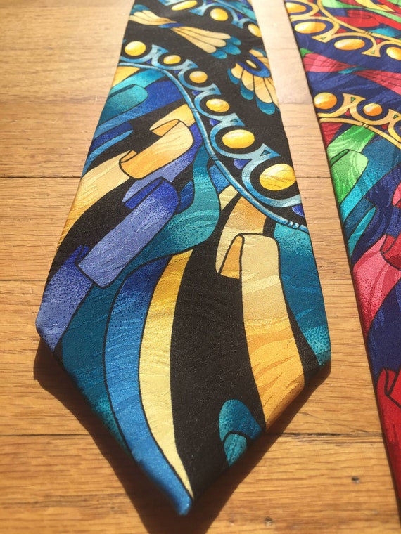 Rush Limbaugh vintage silk ties - matching set, r… - image 2