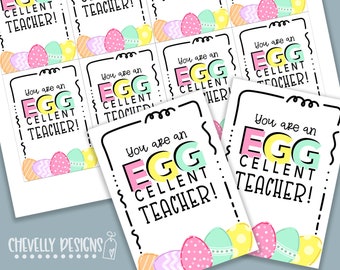 Printable EGG-cellent Teacher Easter Gift Tags >>>Instant Digital Download<<< HT234a