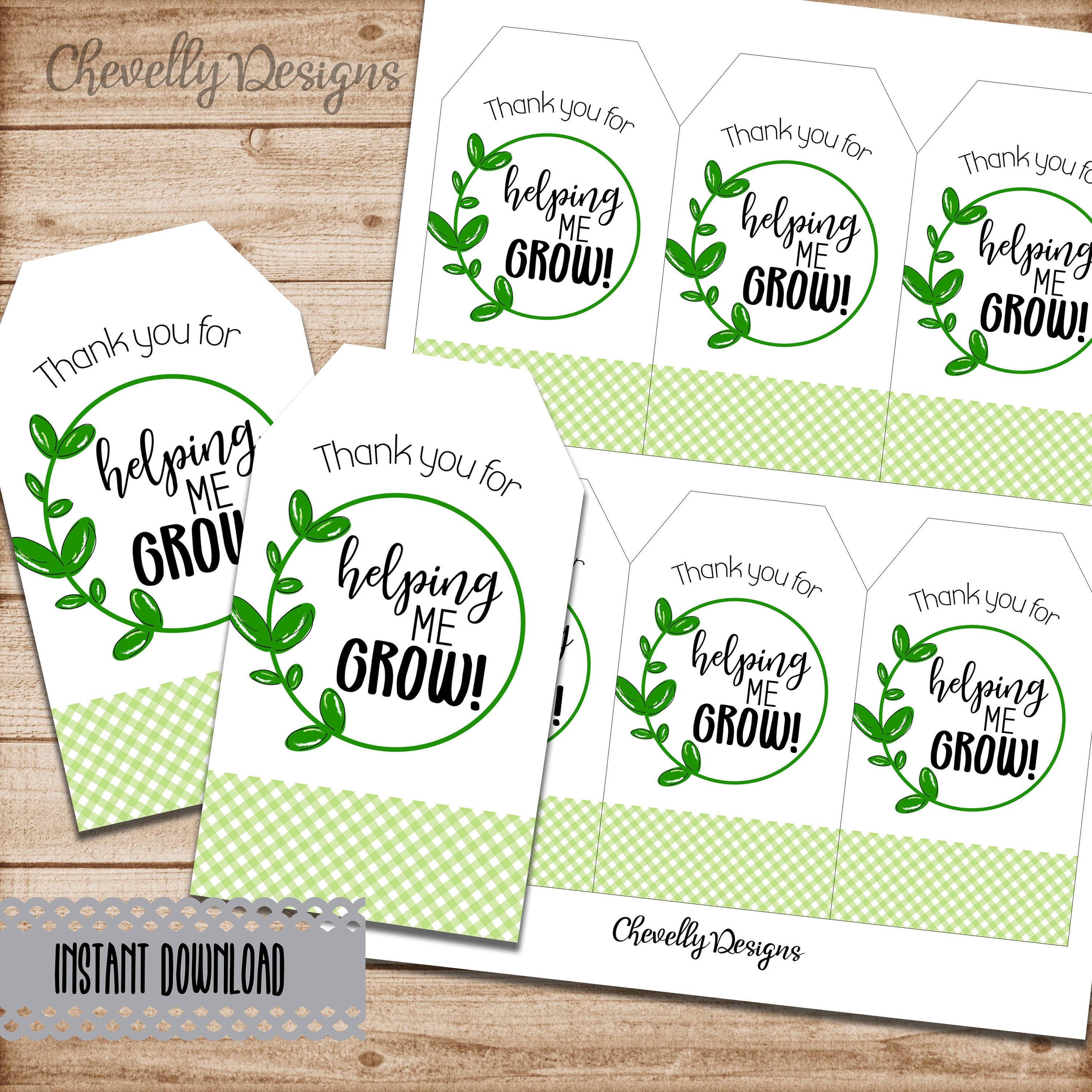 Thank You - PLANT Gift Tags | Printable - Digital File | Thank You for ...