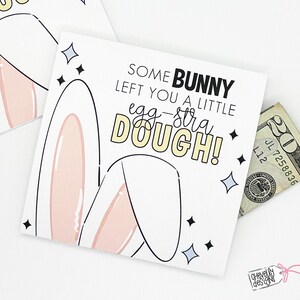 EDITIERBAR - Osterhase Geldgeschenkhalter - SomeBunny hat Ihnen einen kleinen Eierkuchenteig hinterlassen - Druckbare digitale Datei - MISC012