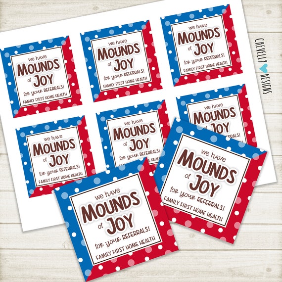 Personalized Printable MOUNDS and ALMOND JOY Gift Tags for Etsy