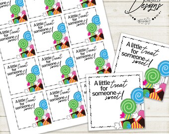 Sweet Treat Candy Gift Tags | Printable - Digtal File | Gift tags for coworkers, teacher, boss, friends, employee | HT077 - Instant Download