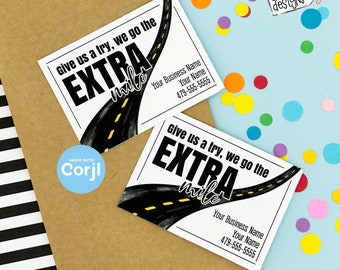 Editable - We Go The Extra Mile -  Gum Gift Tags - Business Referral Marketing - Printable Digital File HT339