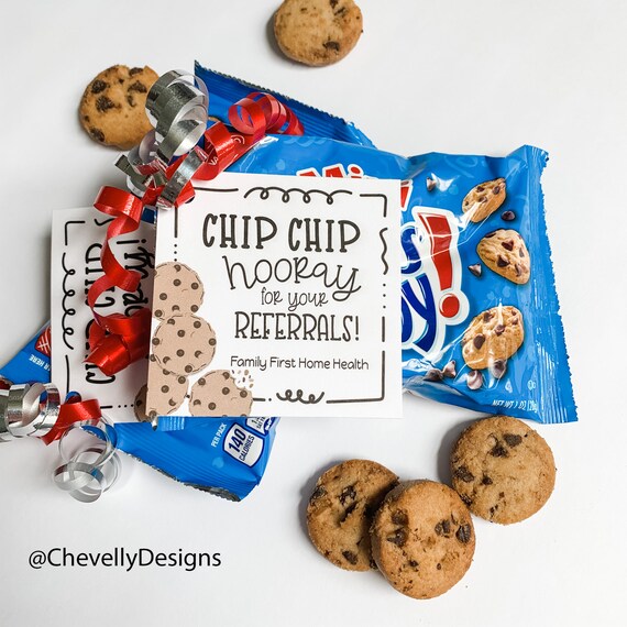 Personalized Chocolate Chip Cookie Gift Tags for Business Etsy
