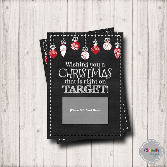 Target Christmas Gift Card Printable INSTANT DOWNLOAD Etsy