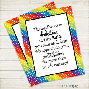 Thanks for the ROLL you play - Employee Appreciation 8.5&quot;x11&quot; Sign | Printable - Instant Digital File HT056b1