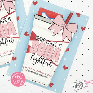 BEWERKBAAR - Your Class is Soda Lightful - afdrukbare 5 x 7 restaurant cadeaukaarthouder - leraar cadeau - digitaal bestand - GC002