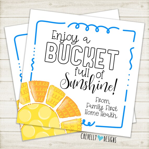 Personalized Bucket full of Sunshine Summer Gift Etsy