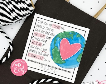 John 3:16 Gift Tags – Religious Printable (Digital File)
