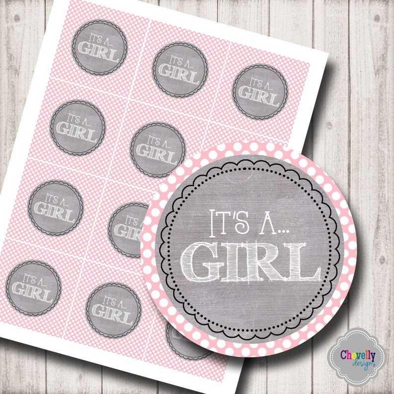 INSTANT DOWNLOAD It's a GIRL...Printable Tags HT013 | Etsy