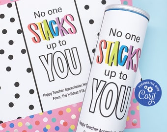 Editable - No One Stacks Up to You - Appreciation Pringles Can Wrap - Printable Digital File - MISC007