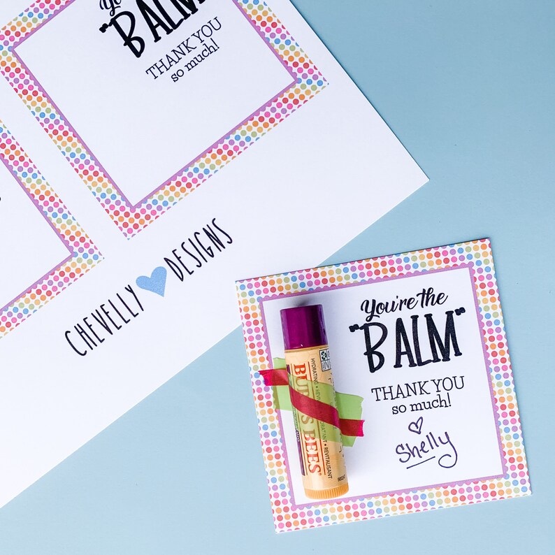 You re The Balm Thank You Gift Tags Printable Instant Etsy