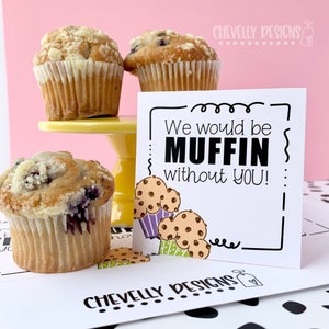 Muffin stampabile senza di te Etichette regalo >>>Download digitale istantaneo<<< HT225-ID
