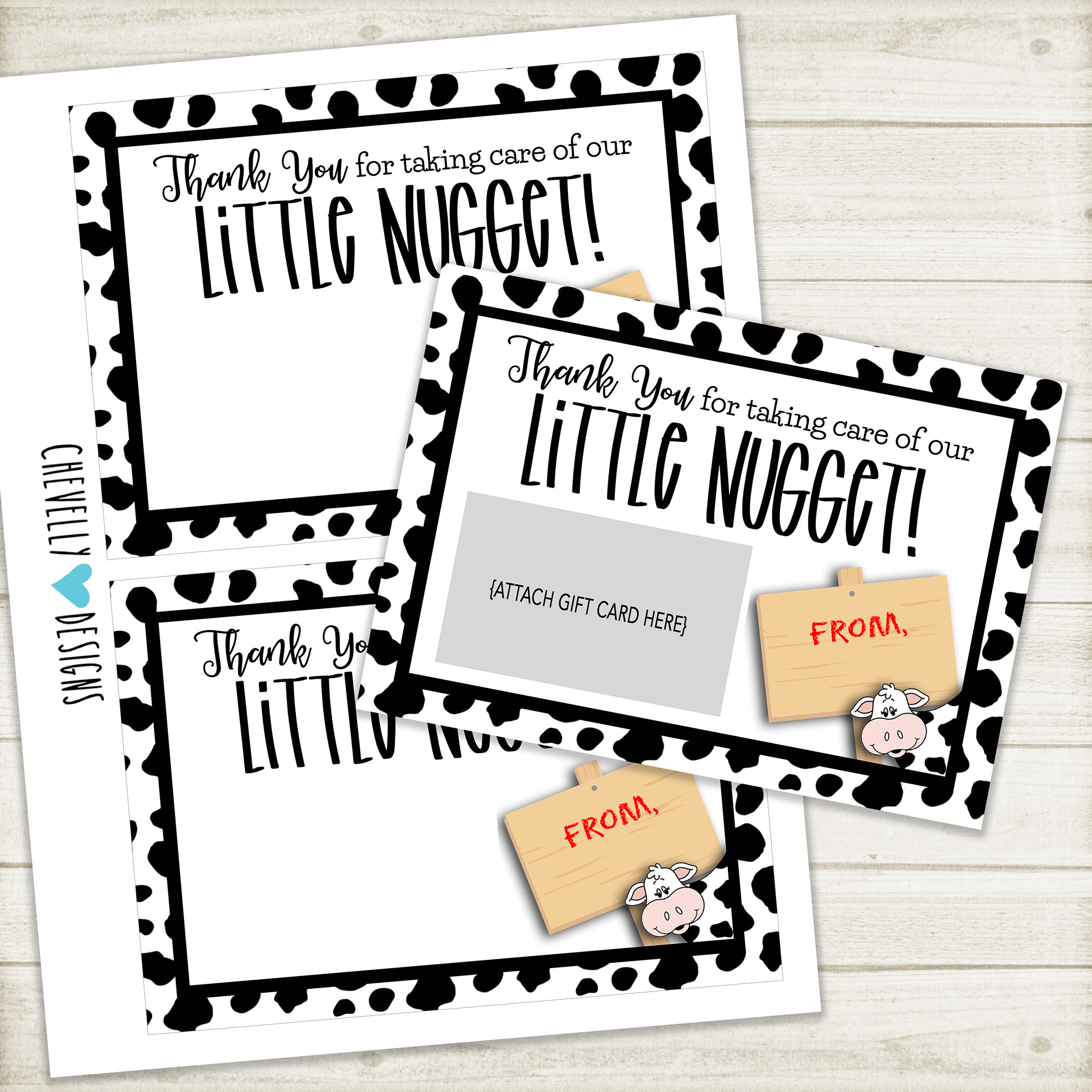 Printable 5x7 ChickfilA Gift Card Holder for Etsy