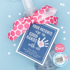 Editable - Your Patients are in Good Hands - Business Referral Tags - Printable Digital File - HT105