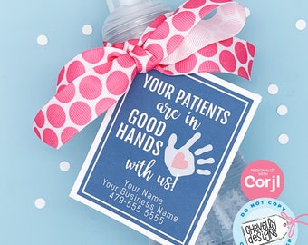 Editable - Your Patients are in Good Hands - Business Referral Tags - Printable Digital File - HT105