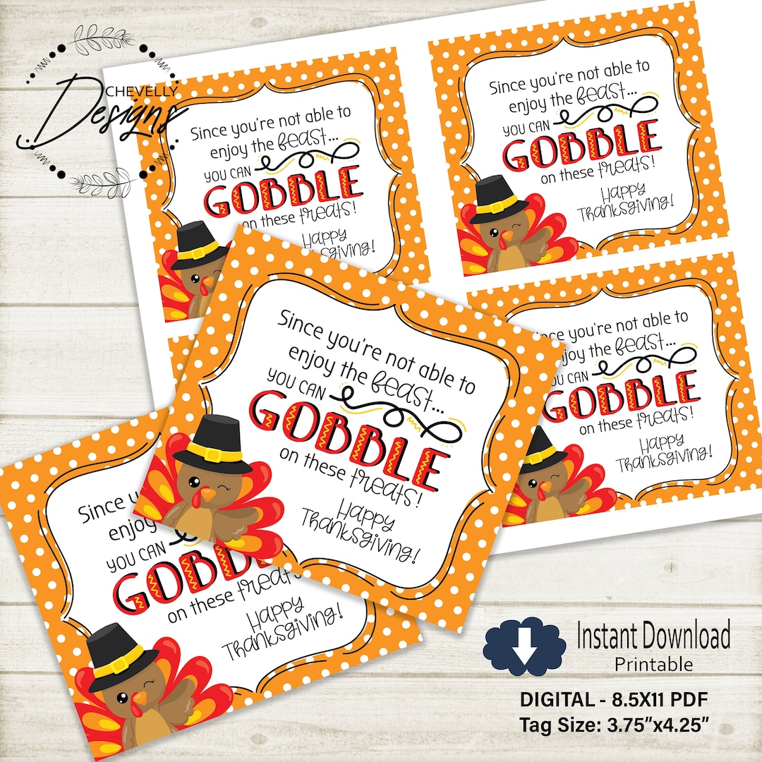Thanksgiving Treat Gift Tags Printable Digital File Turkey Treats Staff thanksgiving-treat-gift-tags-printable-digital-file-turkey-treats-staff