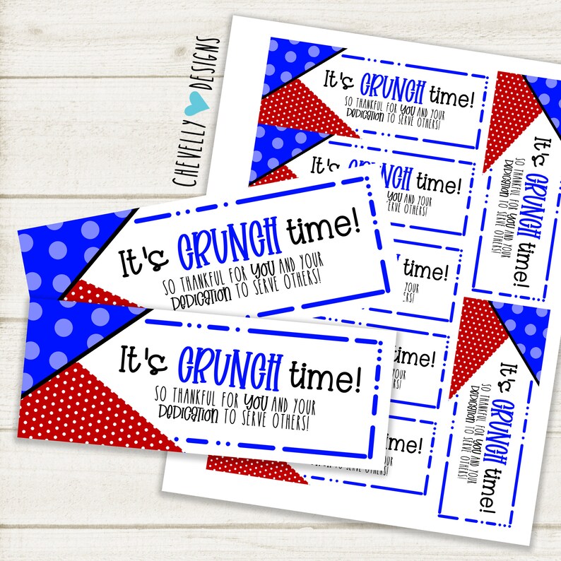 It's CRUNCH Time Printable Appreciation Gift Tags for | Etsy