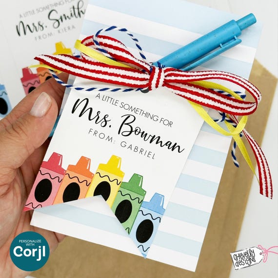 Editable Teacher Gift Tag Printable | Back to School, Teacher Appreciation, Any Occasion | Digital File - HT089
