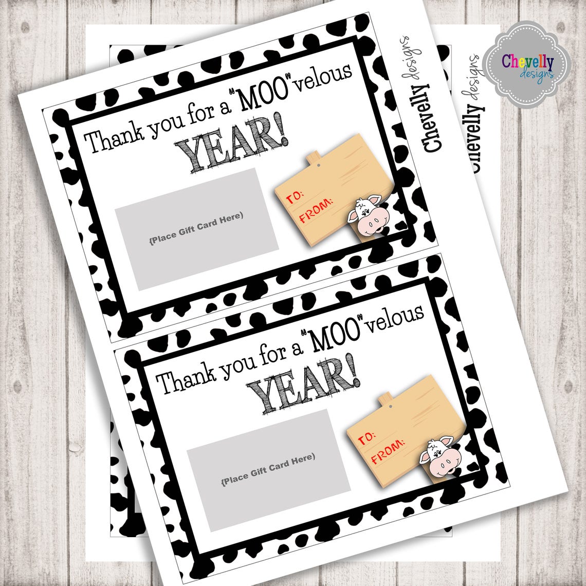 INSTANT DOWNLOAD Thank You Gift Card Printable Etsy