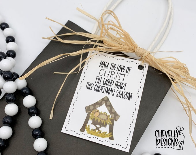 Nativity Christmas Gift Tags Printable Digital File Htx001 Instant ...