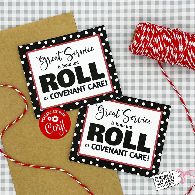 Editable - We Like the Way You Roll - Gift Tags - Printable Digital ...