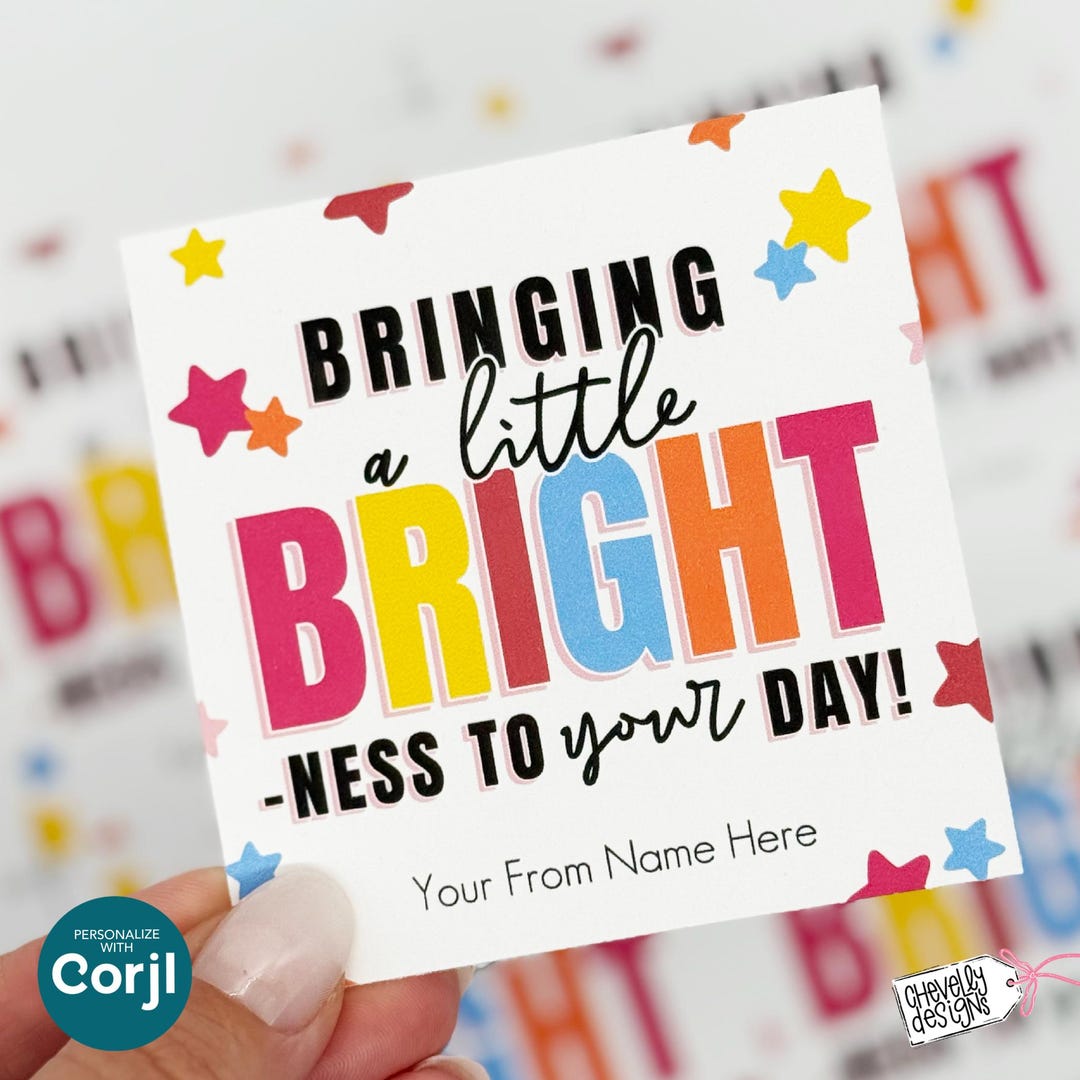 Editable Encouragement Gift Tag: Printable Kindness Tag (digital File ...