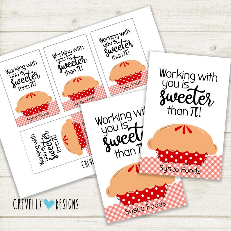 Personalized PI DAY Gift Tags Printable Digtal File Etsy