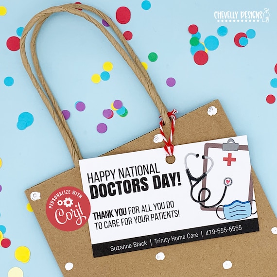 Editable National Doctors Day Appreciation Gift Tags Etsy