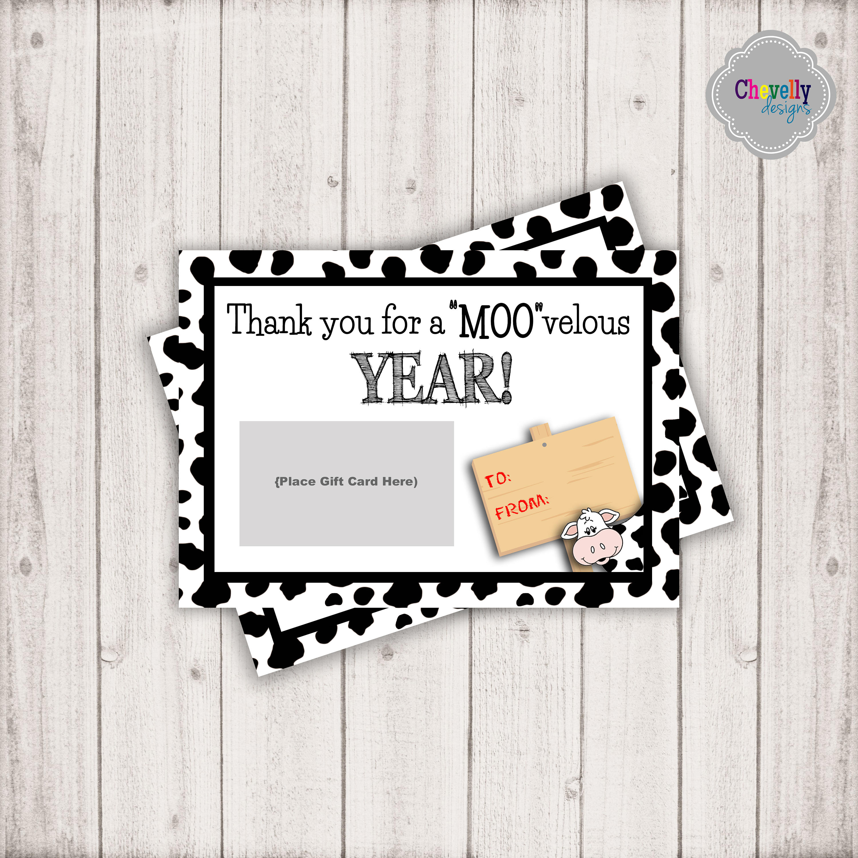 INSTANT DOWNLOAD Thank You Gift Card Printable Etsy