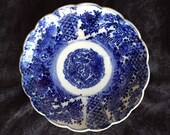 Rare Meiji Period Japanese Arita Imari Blue White Porcelain Plate 1800s