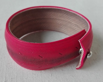 bracelet from bike tire; painted