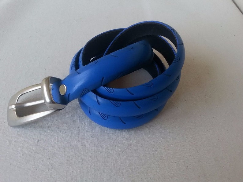 Belt from road-race bicycle tyre, natural blue image 4