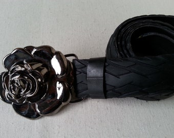 Belt from bicycle tyre, rose - small size