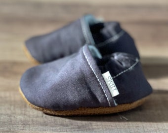 Trendy Baby Moccasins - Dove Gray