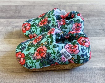 Trendy Baby Moccasins - Teal and Pink