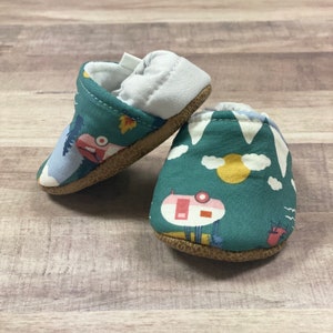 Mountain Baby Moccasins, Camping Baby Moccs, Handmade Outdoor Toddler Moccasins, Adventure Baby Shower Gift, Baby Booties image 3
