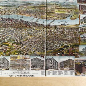 Antike Karte von Portland Oregon Keramik Fliesen Wandbild | Etsy