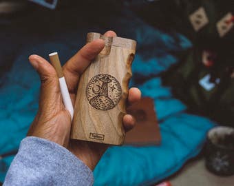 Dugout Unique GET ABDUCTED Design Free Hemp Wick Dugout One Hitter Aluminum or Glass Quarts Bat Custom Design
