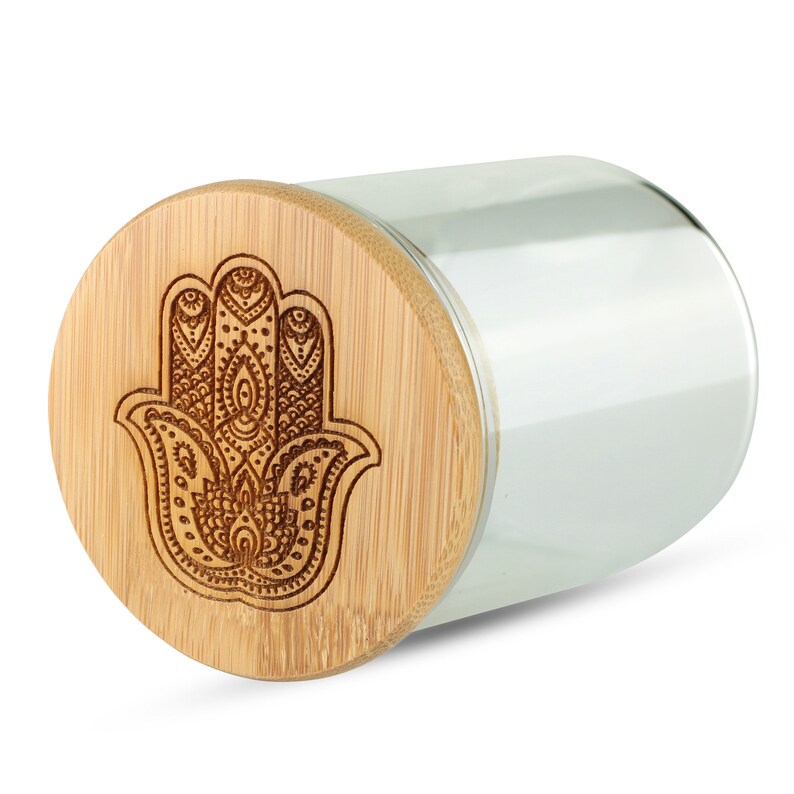 5 Part Aluminum with Pollen Screen Custom Herb Grinder with Engraved Hamsa Hand design Magnetic Top Custom Orders available