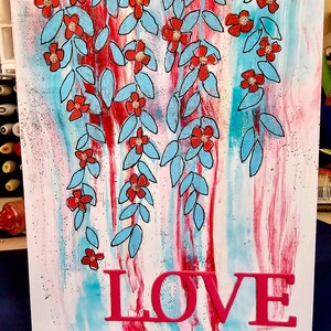 Love in Cascading Flowers Card