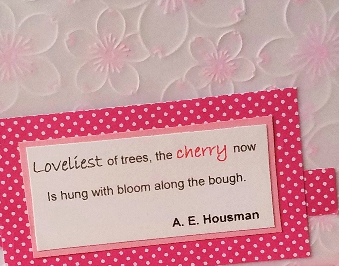 Cherry Blossom Card - Etsy