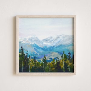 Rocky Mountain National Park Art Print, "The Overlook", Colorado Watercolor Print