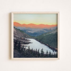 Breckenridge Art Print, Colorado Watercolor Print, "Sunset in Breck"