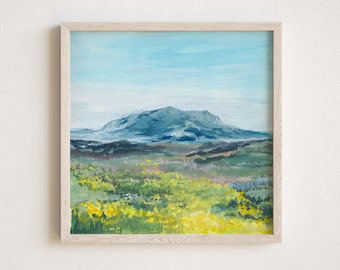 Steamboat Springs Print, Elk Mountain, The Sleeping Giant, Colorado Watercolor Print