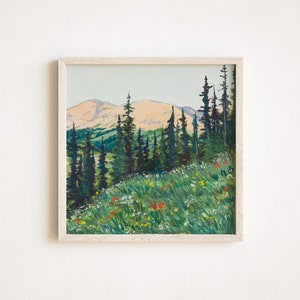 Wildflower Mountain Print, Colorado Watercolor Print, "Consider the Wildflowers", Luke 12:27