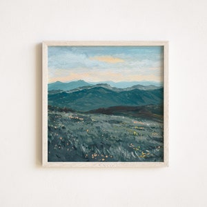 Smoky Mountain Art Print, "Blooms at Dusk", 8x8, 10x10, 12x12, 14x14, 16x16