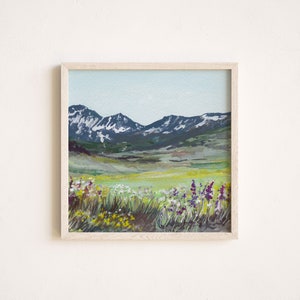 Colorado Mountain Print, Independence Pass, "Flowers on the Pass", Gouache Watercolor Painting, Archival Print, Colorado Art